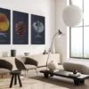 Akustikbillede Art-Acoustic svanen 60 x 120 cm - mørk grå