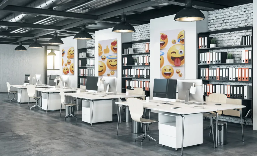 Akustikbillede Art-Acoustic emoji II 60 x 120 cm