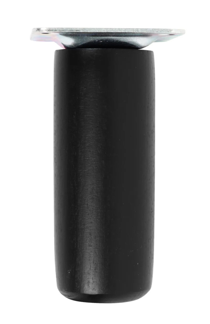 Bordben Ø41 mm x 10 cm sort bøg