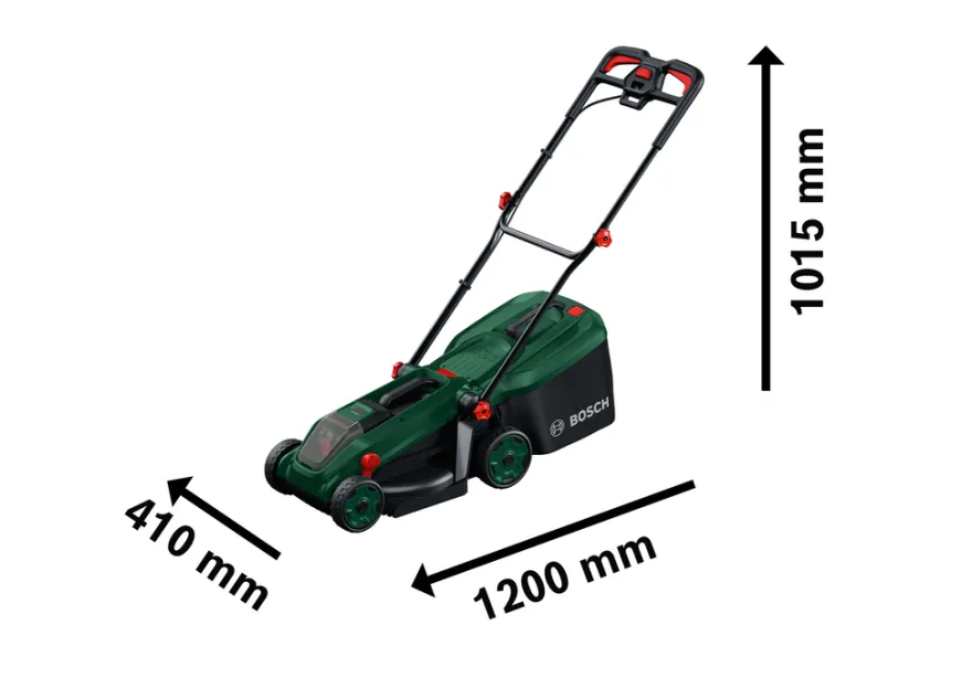 Bosch Akku Rotak 3-i-1-plæneklipper 18 V 5,0 Ah