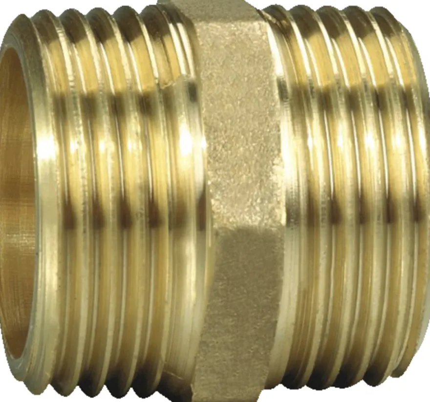 Brystnippel messing 3/4" x 3/4"