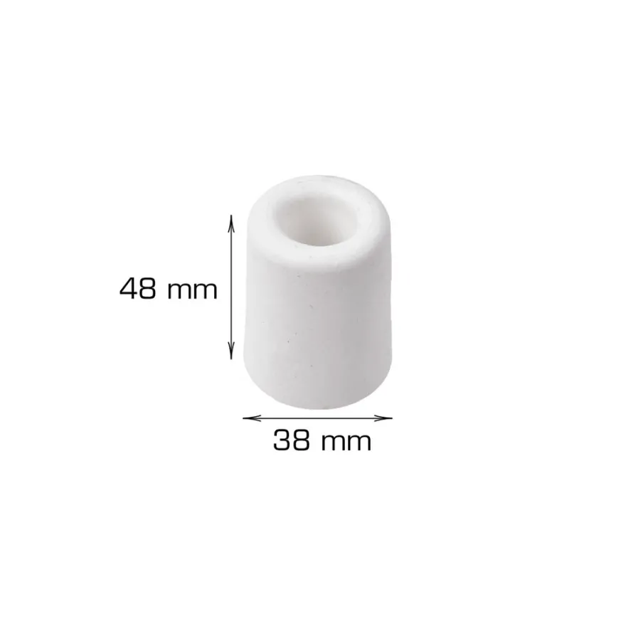 Dørstopper Ø38 x H48 mm hvid plast