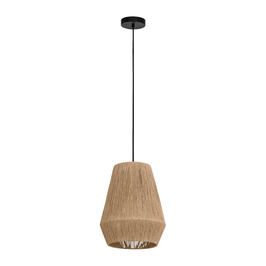 Eglo Alderney pendel Ø30 cm natur/sort