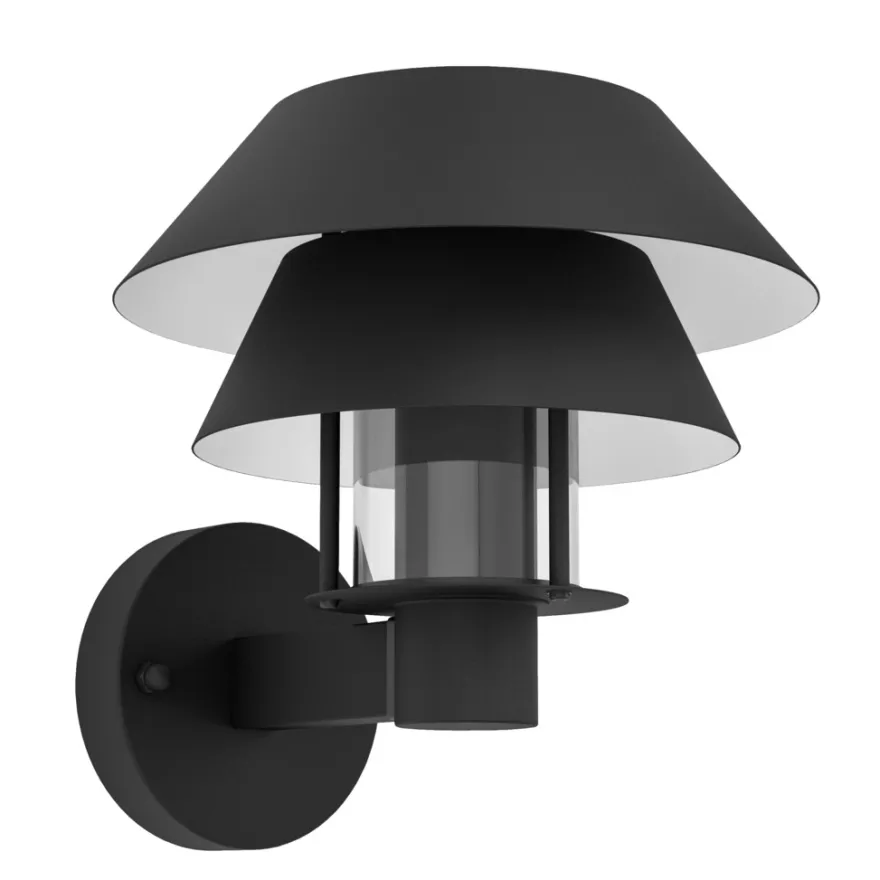 Eglo Chiappera væglampe sort/hvid Ø22 cm