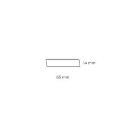 Fodliste glat fyr hvid - 14 x 65 x 3600 mm