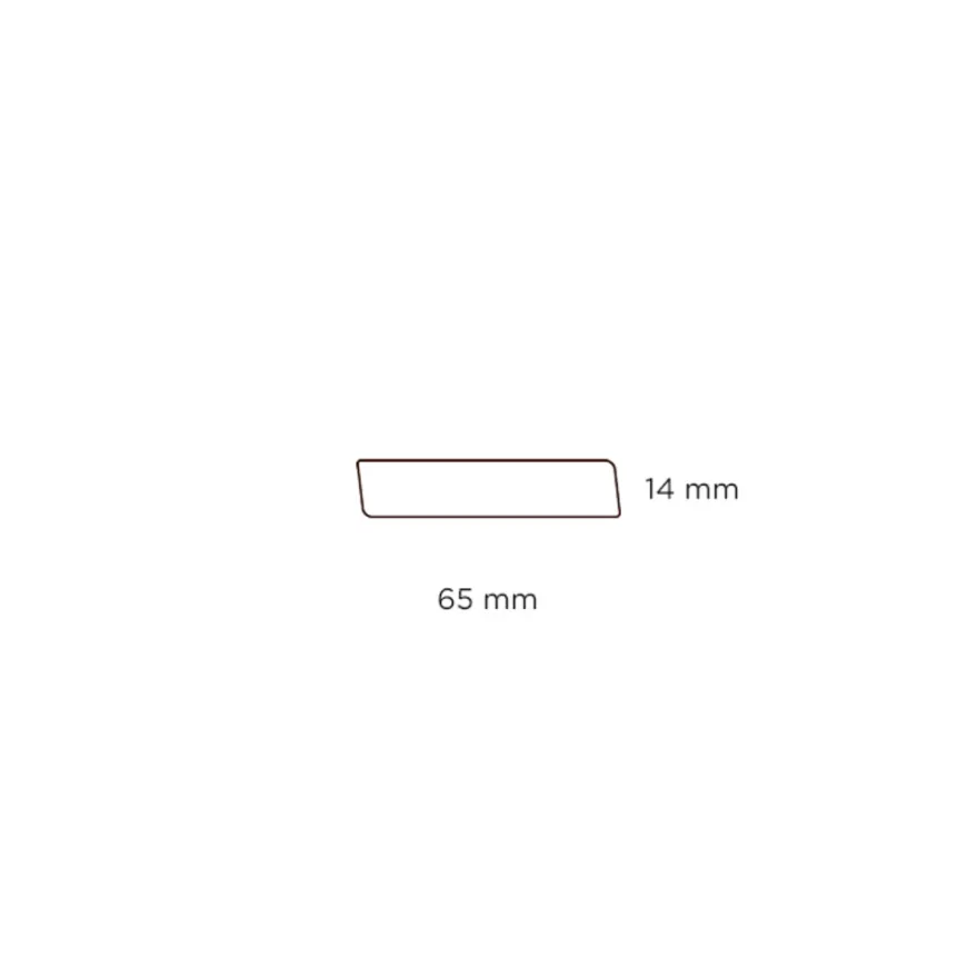 Fodliste glat fyr hvid - 14 x 65 x 3600 mm