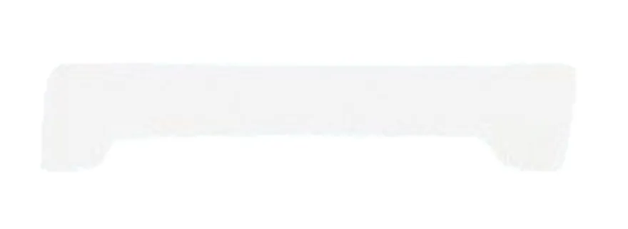 Fodliste glat plast hvid - 14 x 65 x 3000 mm