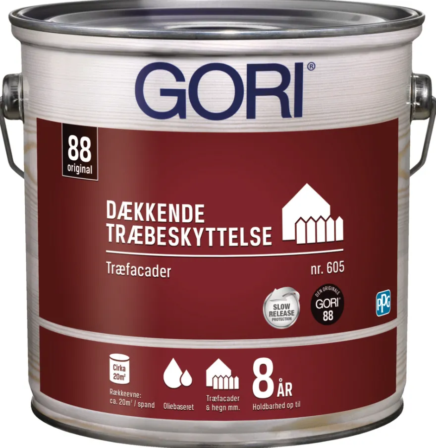 GORI 605 dækkende træbeskyttelse kridt 2,5 liter