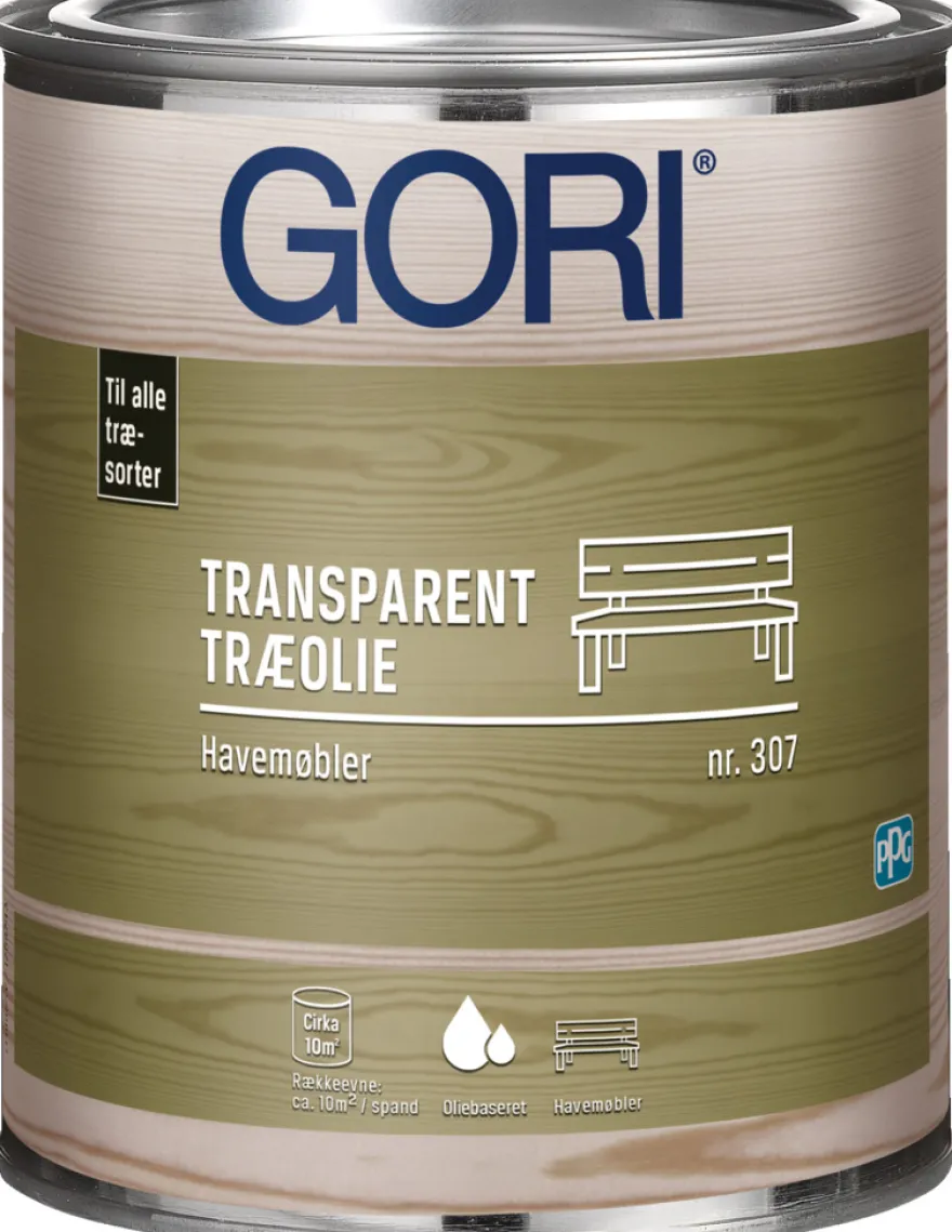 GORI 307 transparent nyatoh træolie til havemøbler 0,75 liter