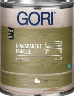 GORI 307 transparent træolie til havemøbler 0,75 liter