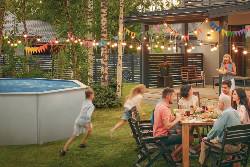 Gre poolpakke Ø460 cm 17450 liter hvid - Swim & Fun