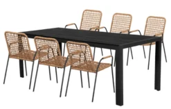 Havebord Havanna 205 x 90 cm i aluminium og nonwood - Sunlife®