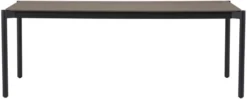 Havebord 205 x 104 cm i sort Grey Stone Look