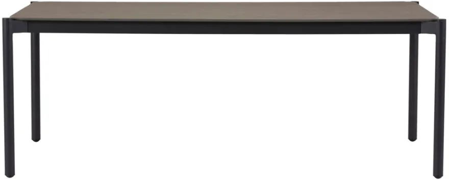 Havebord 205 x 104 cm i sort Grey Stone Look