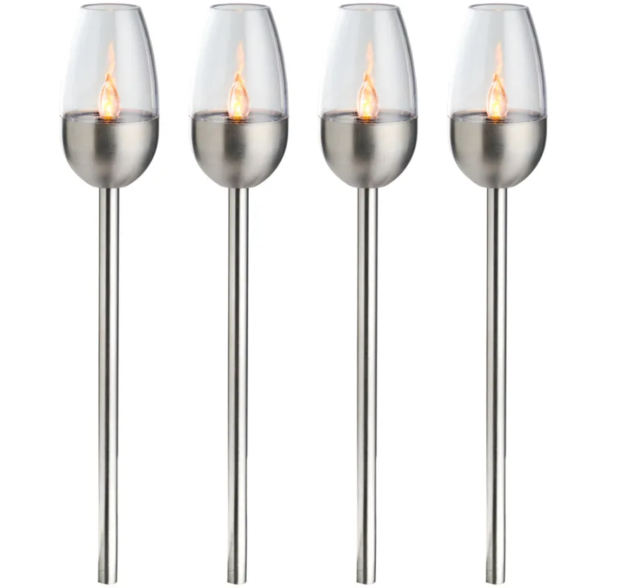 Havefakler med solceller 38 cm 4-pk. - Garden®