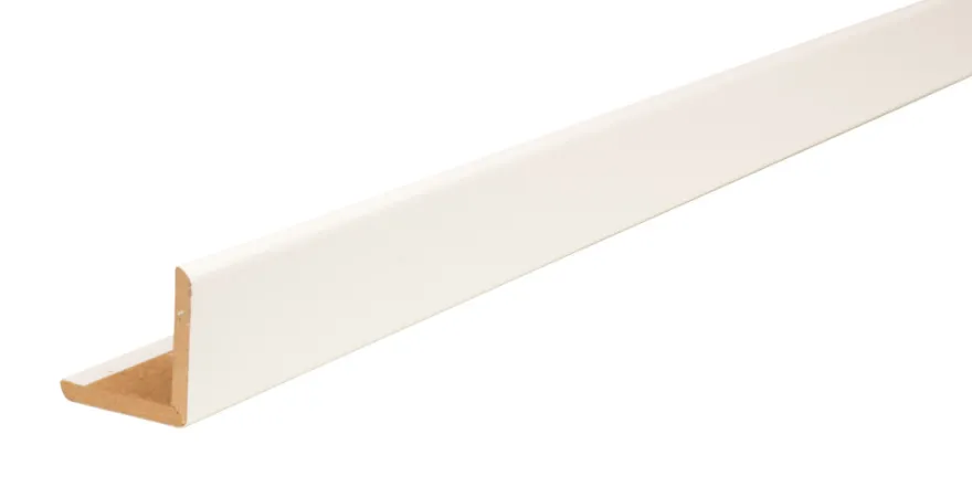 Hjørneliste fleksibel hvid - 45 x 45 x 2400 mm