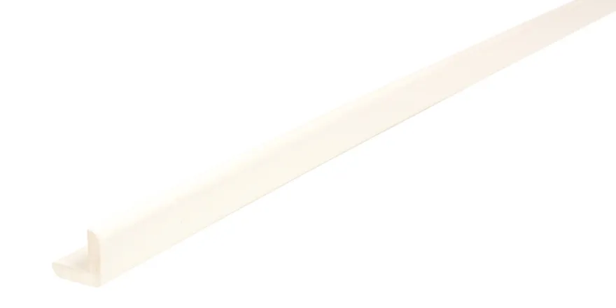 Hjørneliste plast hvid - 31 x 31 x 3000 mm