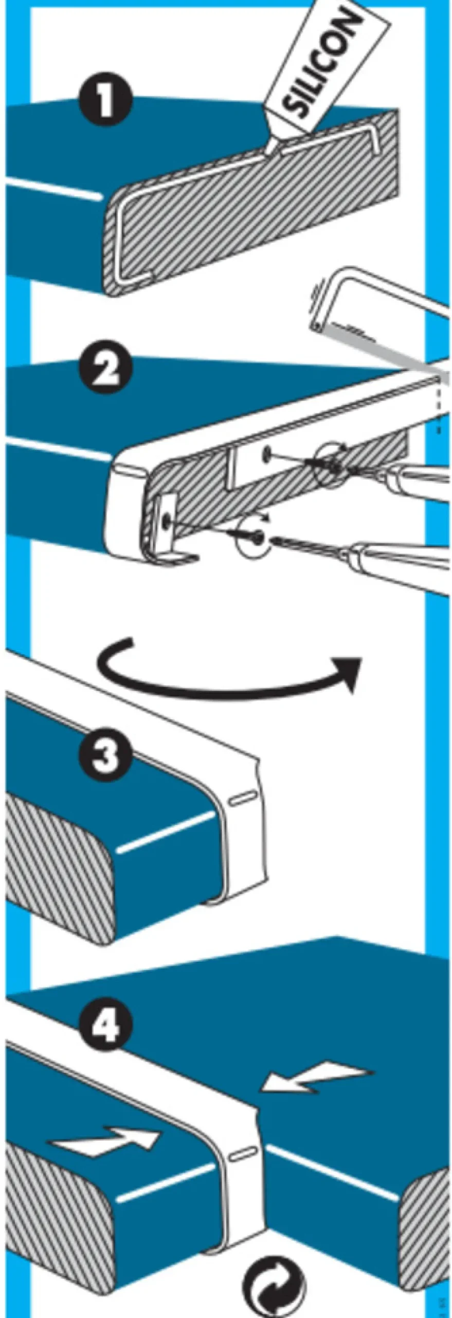 Hjørnesamleliste aluminium
