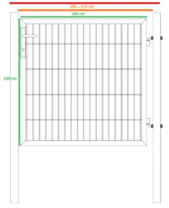 HORTUS havelåge metal sort 100 x 100 cm