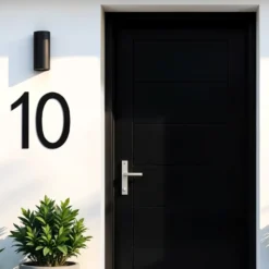 Husnummer 3 stål sort 40 cm