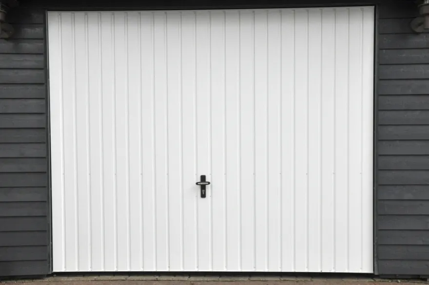 Jyde stålvippeport 248 x 199 cm hvid