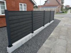 Kirkedal Alu hegn startsæt sort 184 x 180 cm