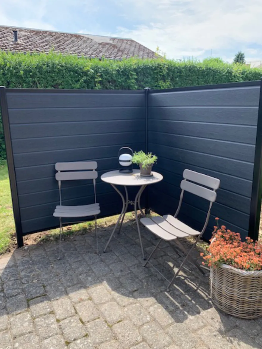 Kirkedal Alu Light hegn startsæt sort 128 x 150 cm