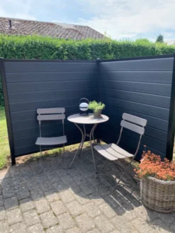 Kirkedal Alu Light hegn startsæt sort 184 x 150 cm