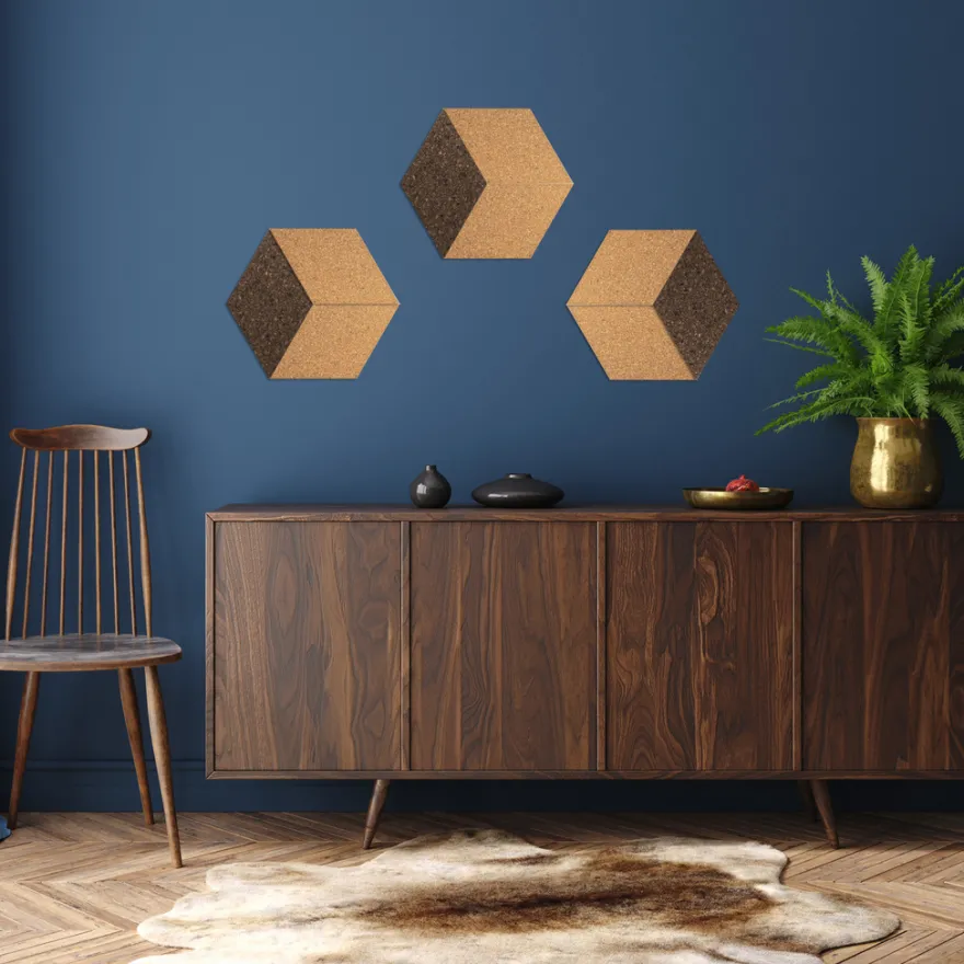 Korkpanel diamond dark 6 stk.