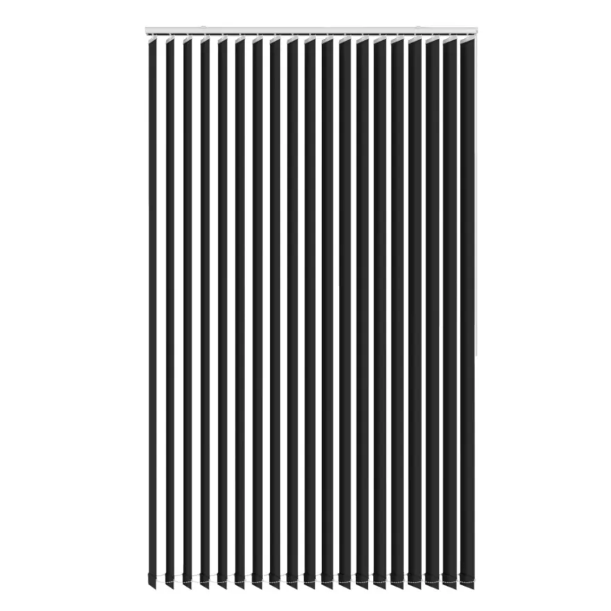 Lamelgardin sort 100 x 250 cm