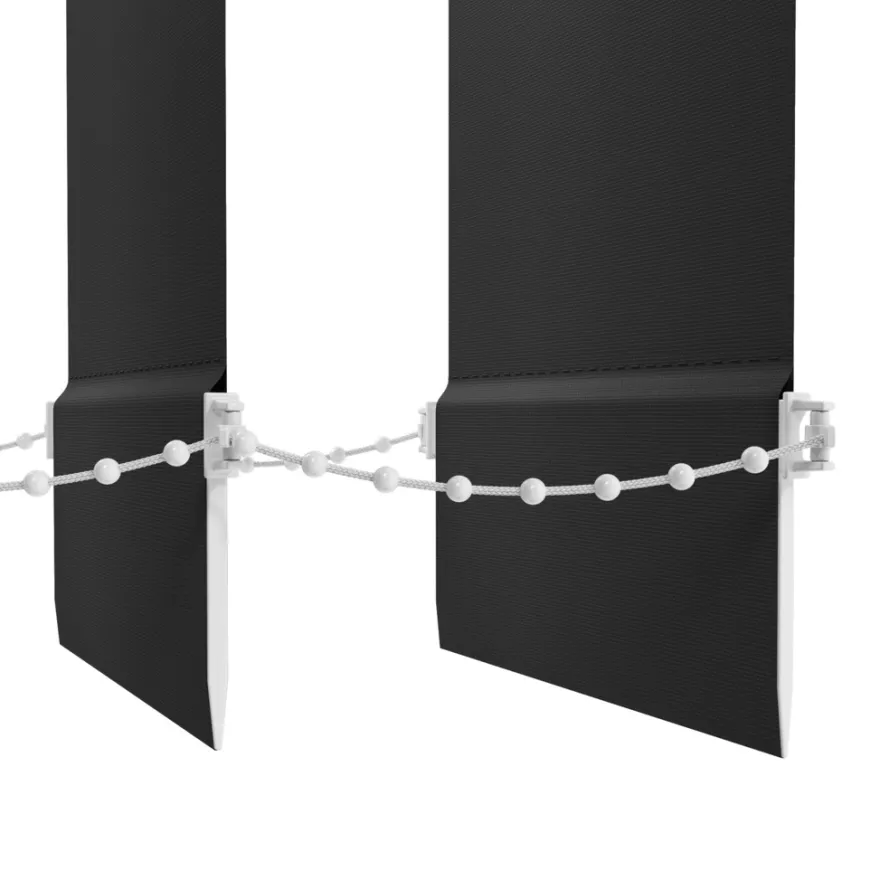 Lamelgardin sort 100 x 250 cm