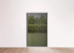 Lamelgardin sort 100 x 250 cm