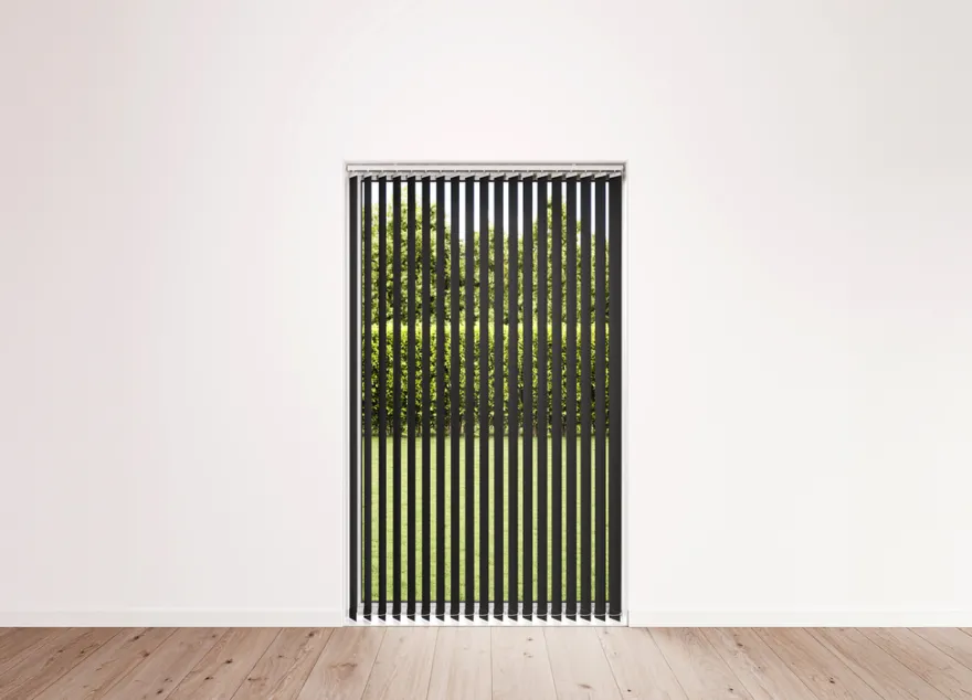 Lamelgardin sort 100 x 250 cm