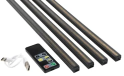 LED-lysskinne til akustikpanel sort 3 meter 4-pk.