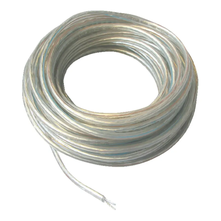 Ledning rund transparent 2 x 0,75 mm² 10 m - Elworks