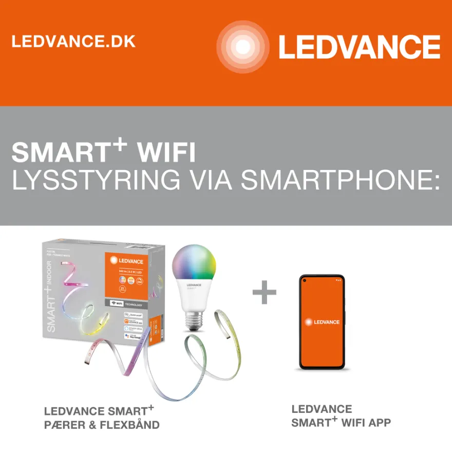 LEDVANCE SMART+ standard pære RGBW E27 9 W