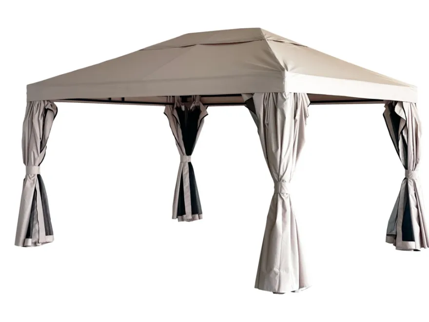 Luksus pavillon 3 x 4 m beige og sort