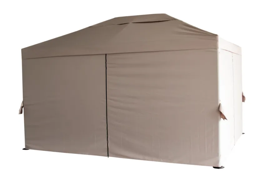 Luksus pavillon 3 x 4 m beige og sort