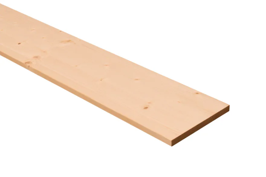 Massiv hylde i gran 18 mm x 20 x 120 cm