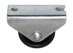 Møbelhjul buk fast sort 30 mm