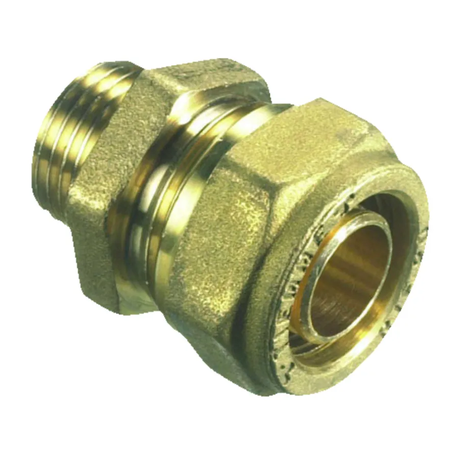 Nippel til PeX rør i gulvvarme 1/2" x 20 mm