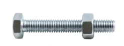 NKT Fasteners stålskruer m/møtrik M6 x 60 mm 6 stk.