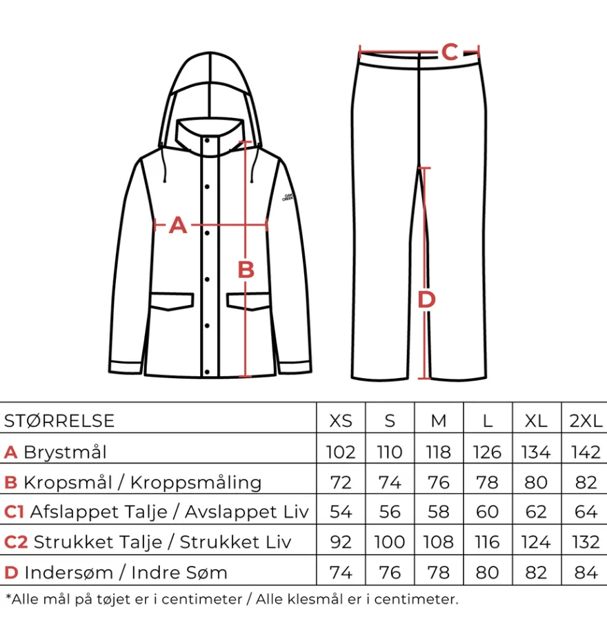 Oak Creek® regntøj unisex sort str. XXL