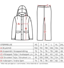 Oak Creek® regntøj unisex sort str. M