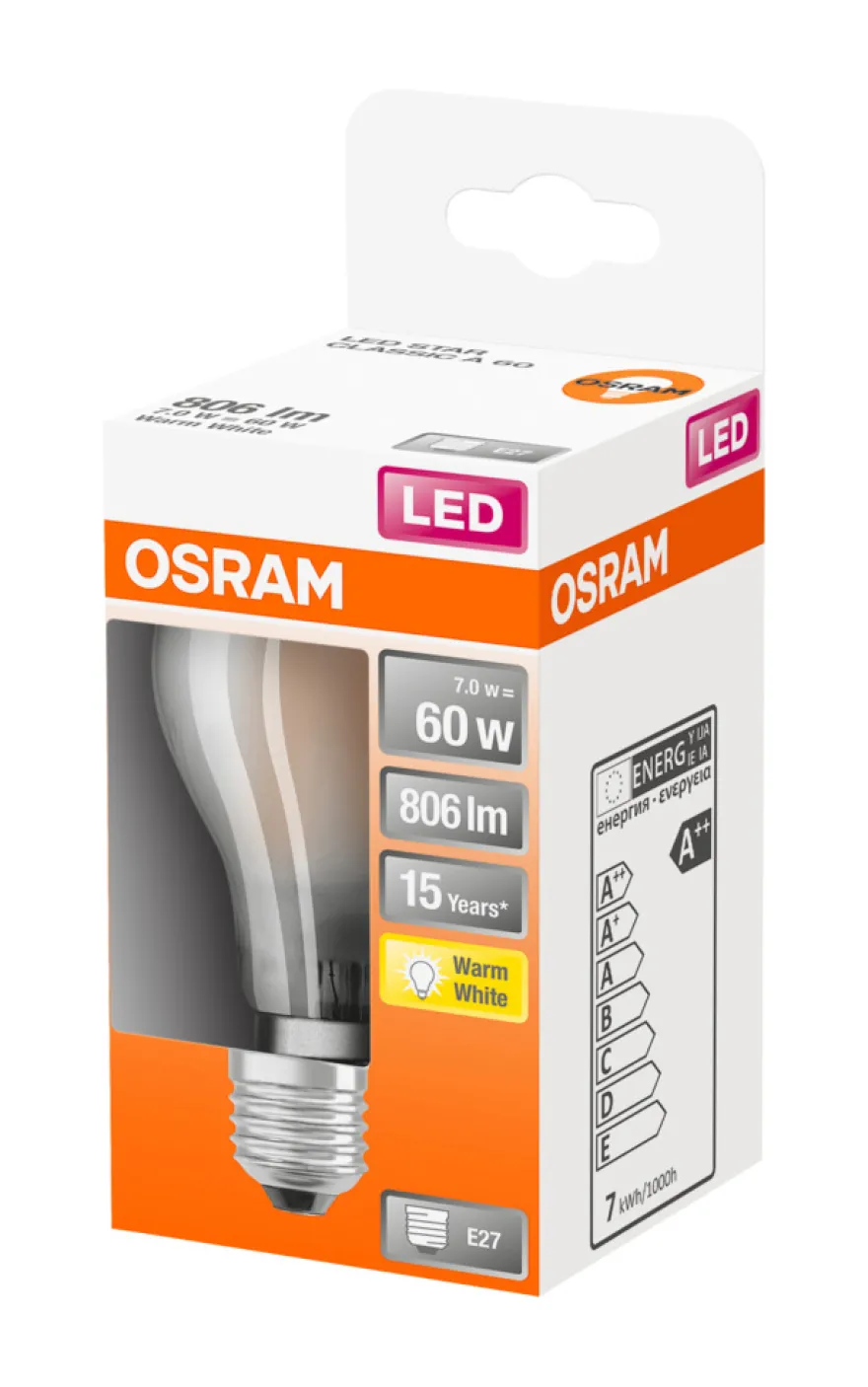 Osram LED Star Classic mat standardpære E27 6,5 W