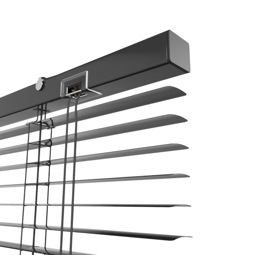 Persienne aluminium sort 140 x 130 cm