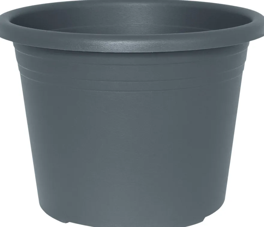 Potte Cylindro plast grå Ø12 cm
