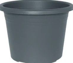 Potte Cylindro plast grå Ø30 cm