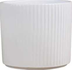 Potteskjuler Pillar Stripes hvid Ø17 cm