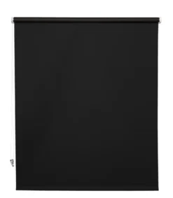 Rullegardin sort 80 x 175 cm mørklægning